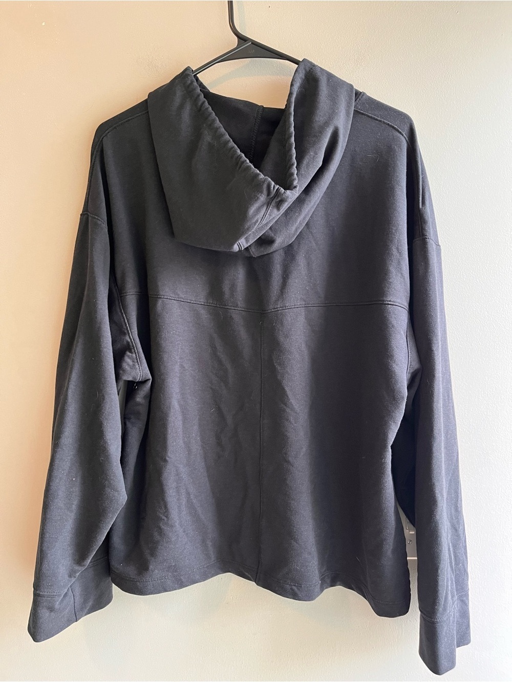 Women's Black Nike Dri Fit Yofa Hoodie Medium Oversized - Picture 6 of 7